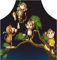 Фартук для кухни «Забавные обезьянки» - Фото 1