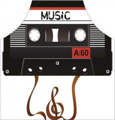 Фартук для кухни «Кассета 90-х» - Фото 1