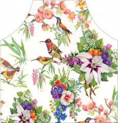 Фартук для кухни «Композиции цветов и птичек» - Фото 1