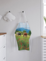 Фартук для кухни «Кони на пастбище» - Фото 2