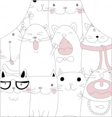 Фартук для кухни «Коты наив» - Фото 1