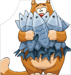 Фартук для кухни «Кошачий букет» - Фото 1