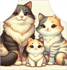 Фартук для кухни «Кошачье семейство» - Фото 1