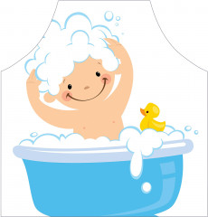 Фартук для кухни «Купание с улыбкой» - Фото 1