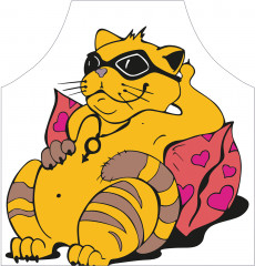 Фартук для кухни «Ленивый кот» - Фото 1