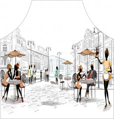 Фартук для кухни «Летние столики кафе» - Фото 1