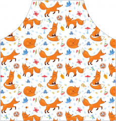 Фартук для кухни «Лисы на полянке» - Фото 1