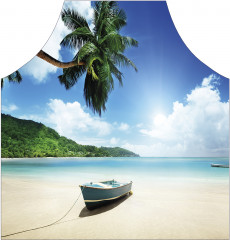 Фартук для кухни «Лодка на песке» - Фото 1