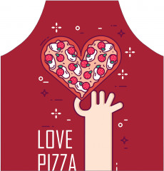 Фартук для кухни «Люблю пиццу» - Фото 1