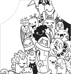 Фартук для кухни «Монотонные монстры» - Фото 1