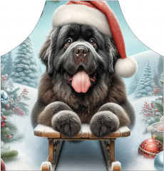 Фартук для кухни «Пес на санках» - Фото 1