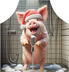 Фартук для кухни «Поющая хрюшка» - Фото 1