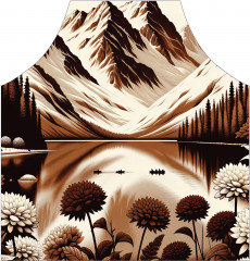 Фартук для кухни «Сепия горы» - Фото 1