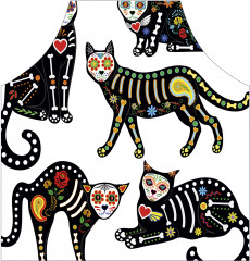 Фартук для кухни «Скелеты котов» - Фото 1