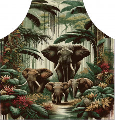 Фартук для кухни «Слоны в джунглях» - Фото 1