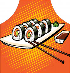 Фартук для кухни «Суши с соусом» - Фото 1