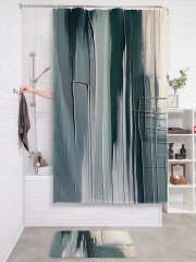 Штора для ванной с водоотталкивающей пропиткой «Абстракция» - Фото 2