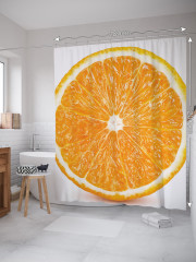 Штора для ванной с водоотталкивающей пропиткой «Апельсин в разрезе» - Фото 1
