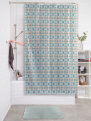 Штора для ванной с водоотталкивающей пропиткой «Аргайл ретро» - Фото 2