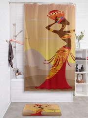 Штора для ванной с водоотталкивающей пропиткой «Африканская загадка» - Фото 2