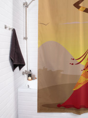 Штора для ванной с водоотталкивающей пропиткой «Африканская загадка» - Фото 3