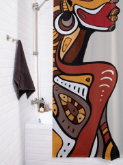 Штора для ванной с водоотталкивающей пропиткой «Африканский бодиарт» - Фото 3