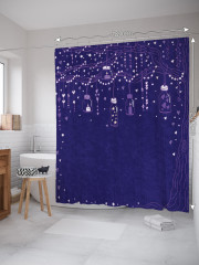 Штора для ванной с водоотталкивающей пропиткой «Баночки с сердечками» - Фото 1