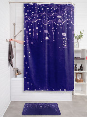 Штора для ванной с водоотталкивающей пропиткой «Баночки с сердечками» - Фото 2