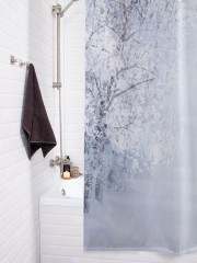 Штора для ванной с водоотталкивающей пропиткой «Белоснежный лес» - Фото 3