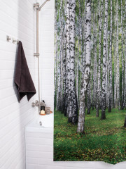 Штора для ванной с водоотталкивающей пропиткой «Березовый край» - Фото 3