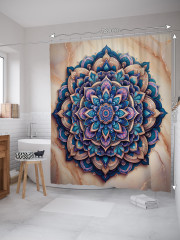 Штора для ванной с водоотталкивающей пропиткой «Богатая мандала» - Фото 1