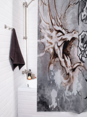 Штора для ванной с водоотталкивающей пропиткой «Борьба драконов» - Фото 3