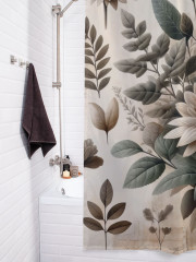 Штора для ванной с водоотталкивающей пропиткой «Букет и марки» - Фото 3
