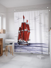 Штора для ванной с водоотталкивающей пропиткой «Быстрый корабль» - Фото 1