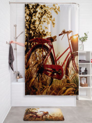 Штора для ванной с водоотталкивающей пропиткой «Велосипед» - Фото 2