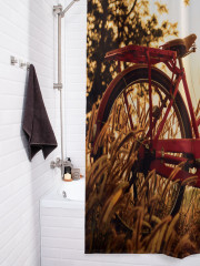 Штора для ванной с водоотталкивающей пропиткой «Велосипед» - Фото 3