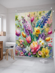 Штора для ванной с водоотталкивающей пропиткой «Весенний подарок» - Фото 1
