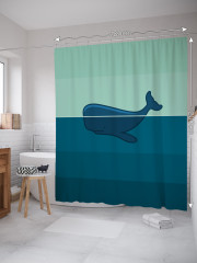 Штора для ванной с водоотталкивающей пропиткой «Выплывший кит» - Фото 1