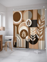 Штора для ванной с водоотталкивающей пропиткой «Геометрическое безумие» - Фото 1