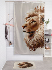 Штора для ванной с водоотталкивающей пропиткой «Гордый лев» - Фото 2