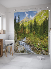 Штора для ванной с водоотталкивающей пропиткой «Горный ручей» - Фото 1