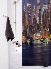 Штора для ванной с водоотталкивающей пропиткой «Городские огоньки» - Фото 3
