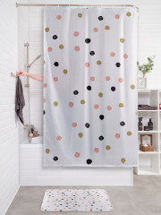 Штора для ванной с водоотталкивающей пропиткой «Горох каракулями» - Фото 2
