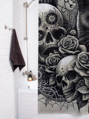 Штора для ванной с водоотталкивающей пропиткой «Готическая кошка» - Фото 3
