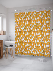 Штора для ванной с водоотталкивающей пропиткой «Гуси на прогулке» - Фото 1