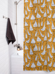 Штора для ванной с водоотталкивающей пропиткой «Гуси на прогулке» - Фото 3