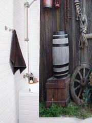 Штора для ванной с водоотталкивающей пропиткой «Деревенский сарай» - Фото 3