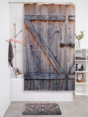 Штора для ванной с водоотталкивающей пропиткой «Деревянные ворота» - Фото 2