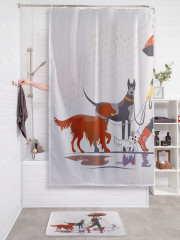 Штора для ванной с водоотталкивающей пропиткой «Дождливая прогулка» - Фото 2