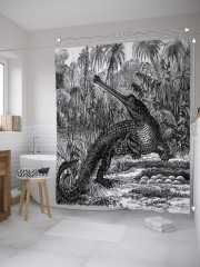Штора для ванной с водоотталкивающей пропиткой «Древний крокодил» - Фото 1